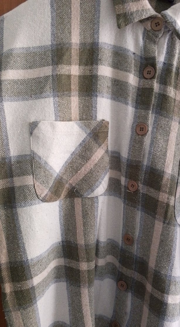 Düğmeli Uzun Kollu Pamuklu Gömlek - Görsel 3