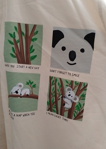 Pamuklu Baskılı Uzun Kollu Beyaz Gömlek - Görsel 2