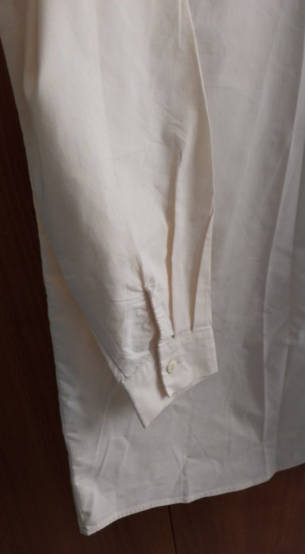 Pamuklu Baskılı Uzun Kollu Beyaz Gömlek - Görsel 4