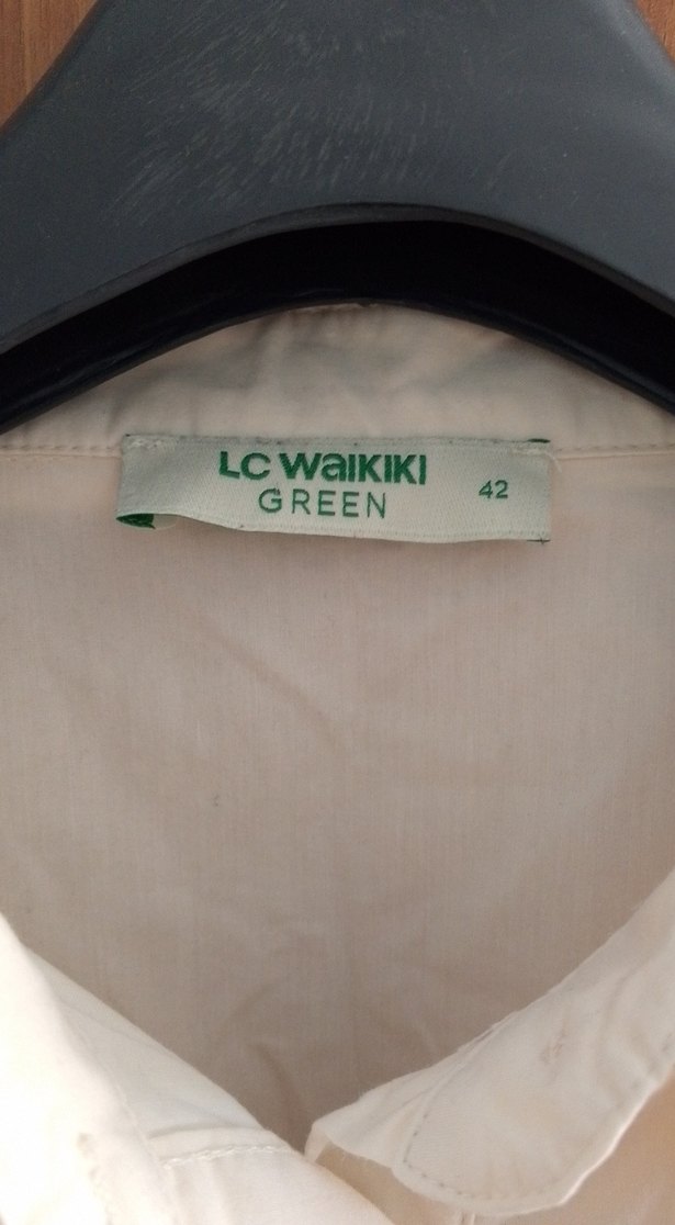 Pamuklu Baskılı Uzun Kollu Beyaz Gömlek - Görsel 3