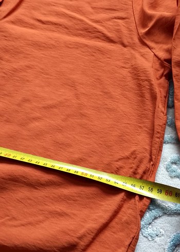 Düğmeli Uzun Kollu Kadın Keten Gömlek - Görsel 3