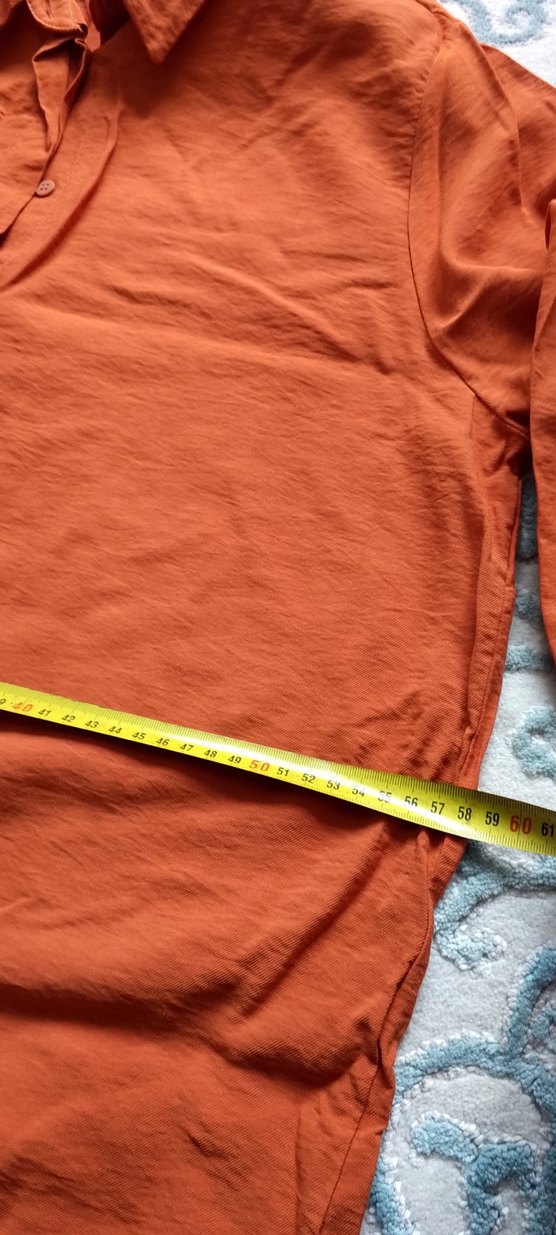 Düğmeli Uzun Kollu Kadın Keten Gömlek - Görsel 3