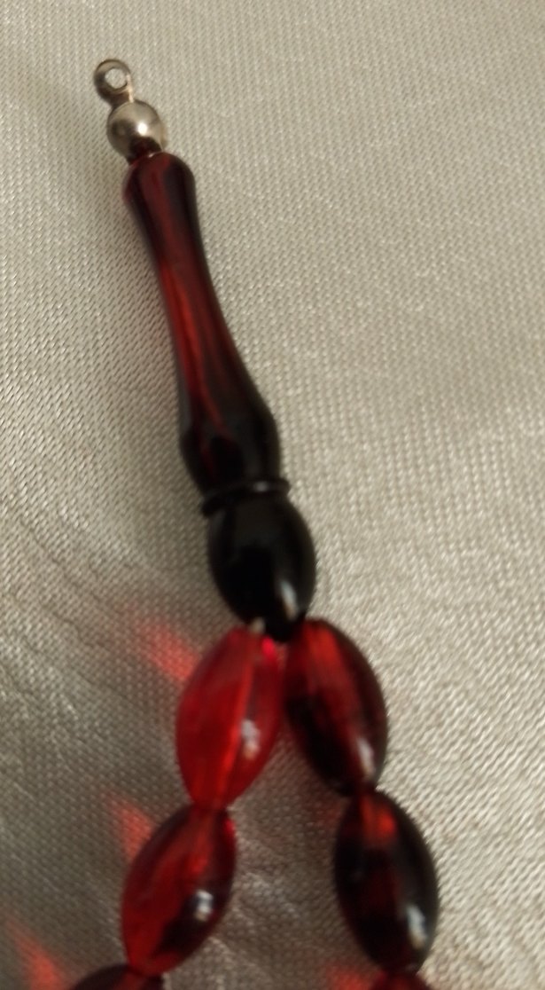 Koyu Kırmızı Erkek Tesbih - Görsel 2