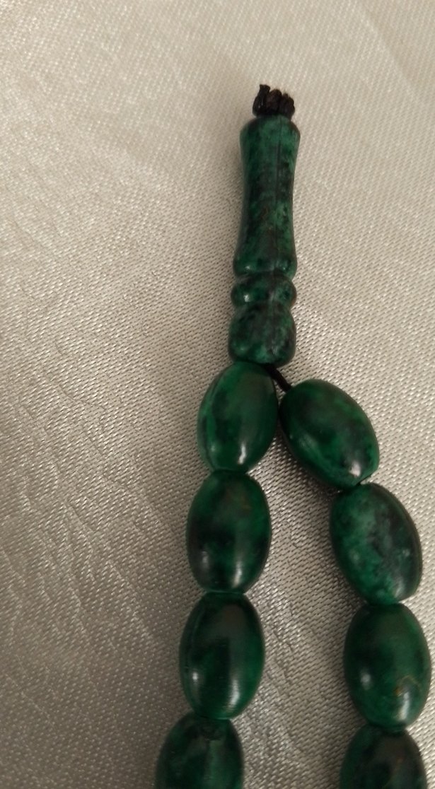 Koyu Yeşil Erkek Tesbih Minimalist Stil - Görsel 4