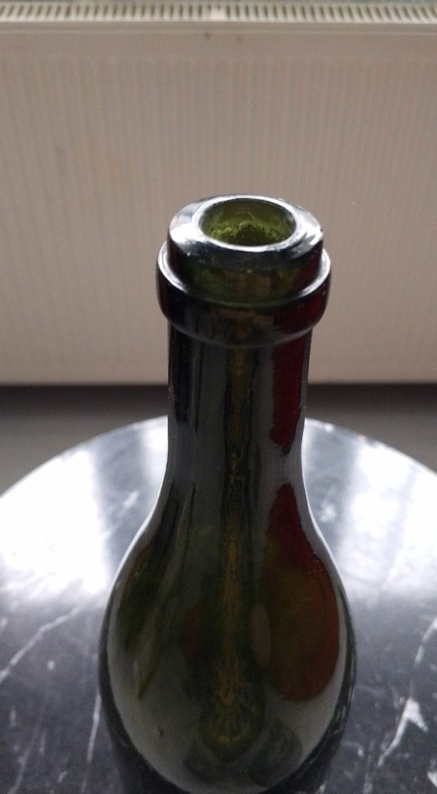 Koyu haki renkli cam şişe - Görsel 2