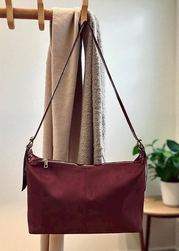  Beden camel Renk Bej Süet Minimalist Kadın Çanta