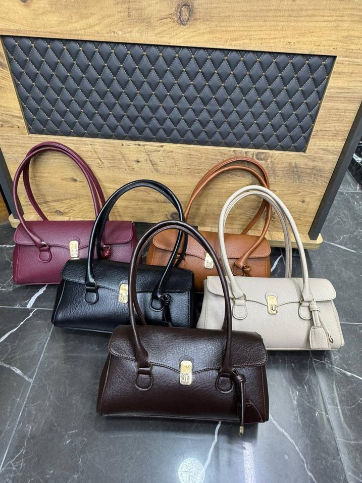 Klasik Koyu Kahverengi Deri Kadın Çanta - Görsel 4