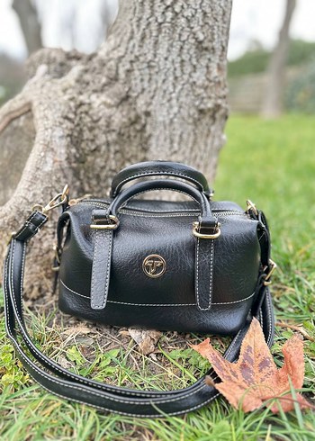 Mavi Deri Kadın El Çantası - Görsel 6