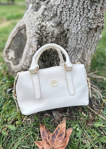 Mavi Deri Kadın El Çantası - Görsel 7