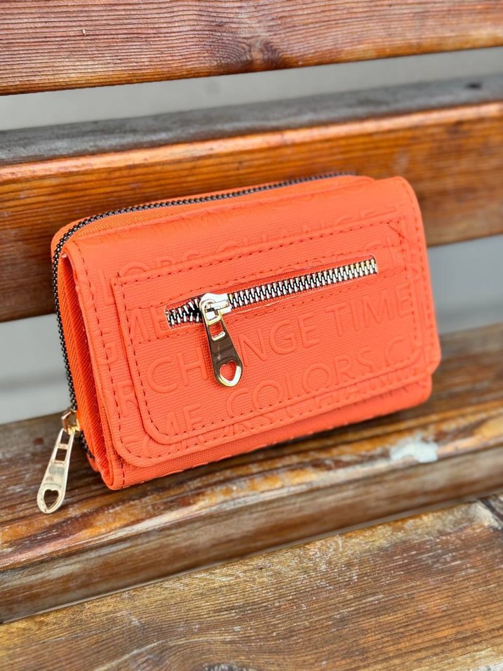 Mor Fermuarlı Kadın Cüzdanı - Görsel 4