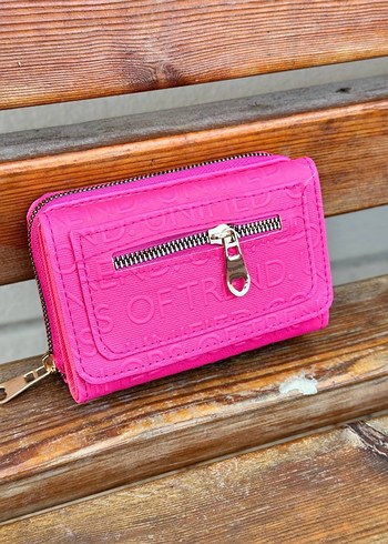 Turuncu Deri Fermuarlı Kadın Cüzdanı - Görsel 4