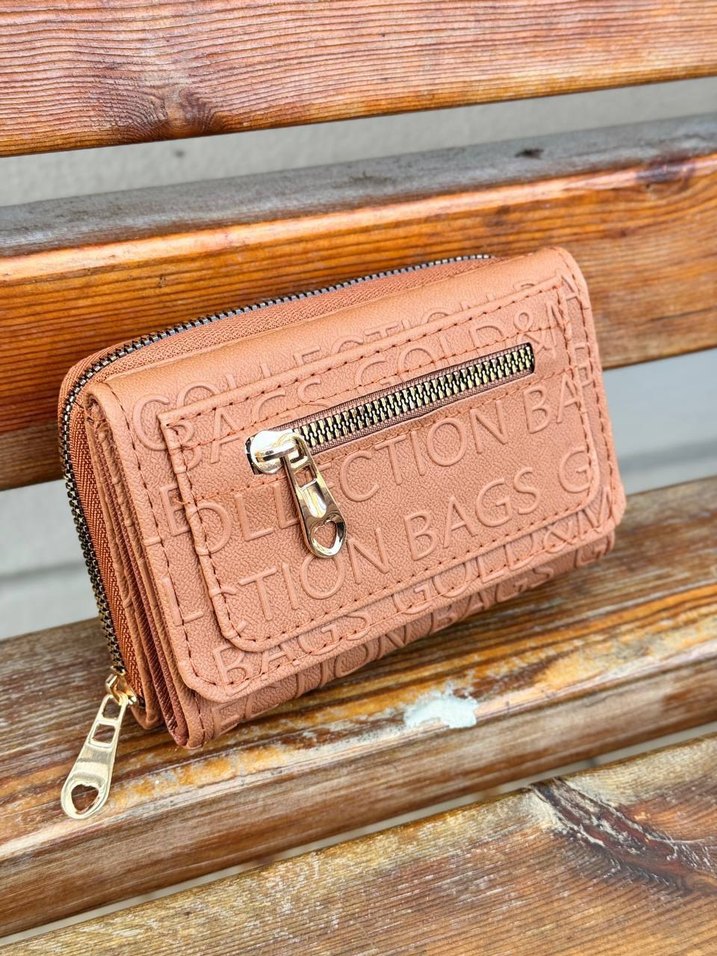 Turuncu Deri Fermuarlı Kadın Cüzdanı - Görsel 5