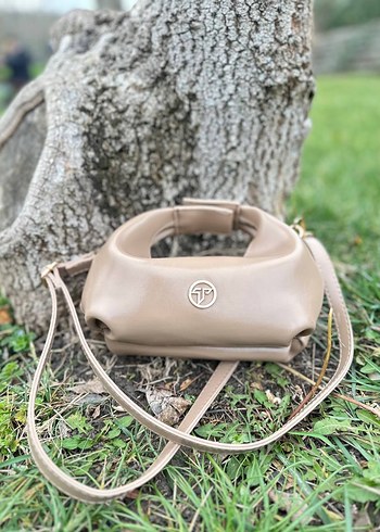 Kadın Deri Haki Çanta - Kemerli, Yılan Desenli - Görsel 8