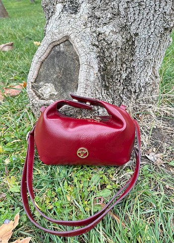 Kadın Deri Haki Çanta - Kemerli, Yılan Desenli - Görsel 2