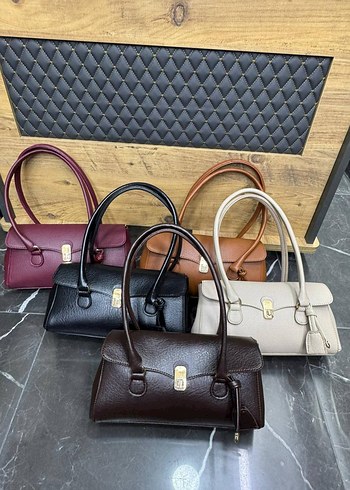 Bordo Deri Tokalı Kadın Çanta - Görsel 4