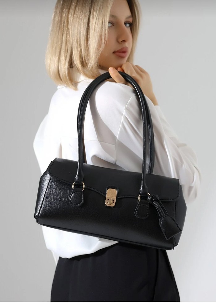 Bordo Deri Tokalı Kadın Çanta - Görsel 3