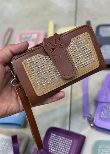 Siyah Deri Tokalı Kadın Clutch Cüzdan - Görsel 4