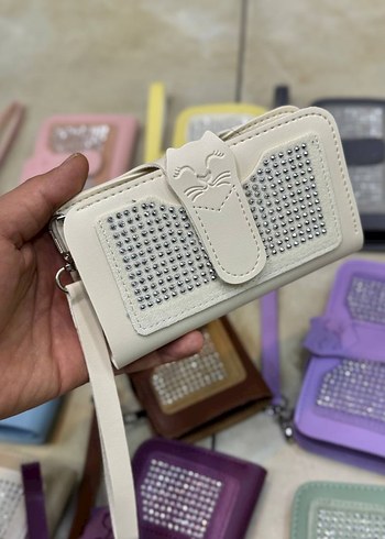 Siyah Deri Tokalı Kadın Clutch Cüzdan - Görsel 7