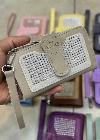 Siyah Deri Tokalı Kadın Clutch Cüzdan - Görsel 9