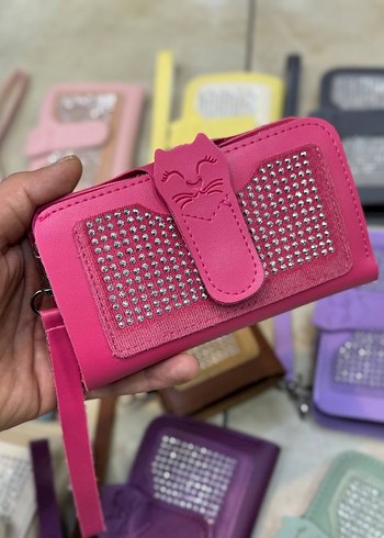 Siyah Deri Tokalı Kadın Clutch Cüzdan - Görsel 3