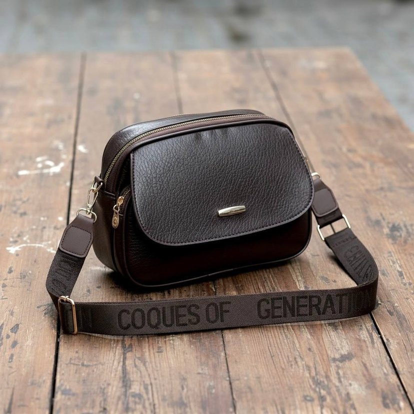 Kahverengi Deri Kadın Çanta - Görsel 3