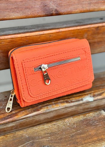 Kırmızı Deri Fermuarlı Kadın Cüzdanı - Görsel 8