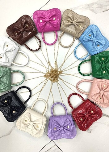 Anne kız kombini askılı çanta  - Görsel 2