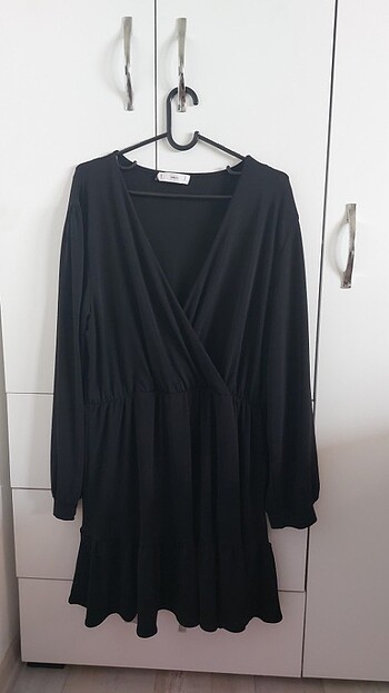 Mango mini siyah elbise 