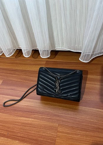 Zincir Detaylı Siyah Deri Kadın Çanta - Görsel 2