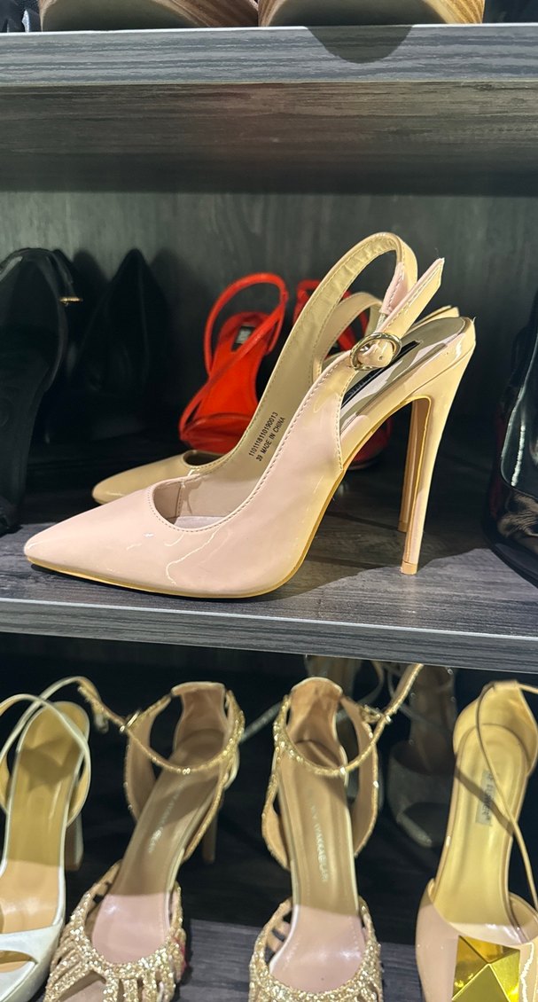 Pembe Rugan Stiletto Tokalı Kadın Topuklu - Görsel 2