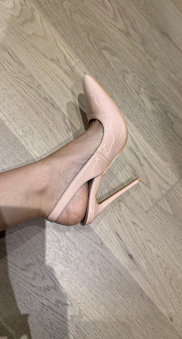 Pembe Rugan Stiletto Tokalı Kadın Topuklu - Görsel 3