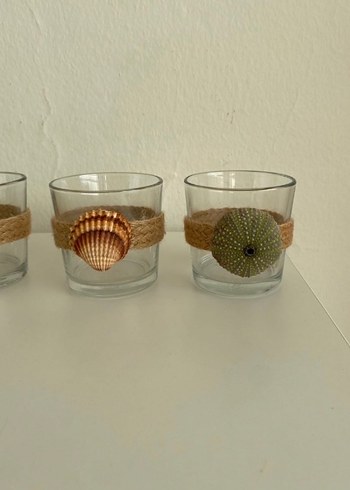 Deniz temalı bej mumluk seti - Görsel 3