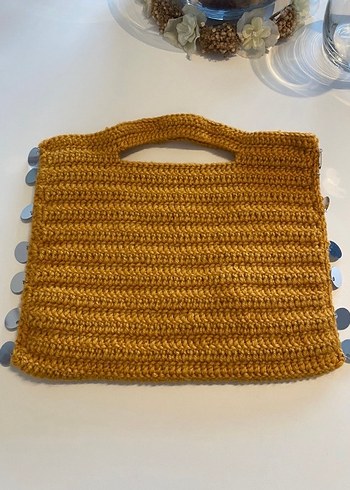 Bohem Tarz Örgü Kadın Çanta - Görsel 2