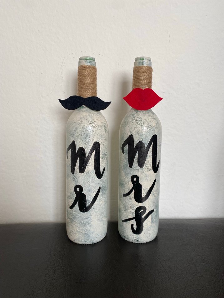 Mr mrs dekoratif şişeler - Görsel 3