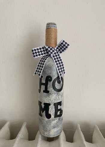 Ev Dekoratif Şişesi Beyaz Gri - Görsel 2