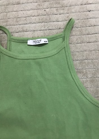 Yeşil Kolsuz Uzun Keten Elbise - Görsel 2