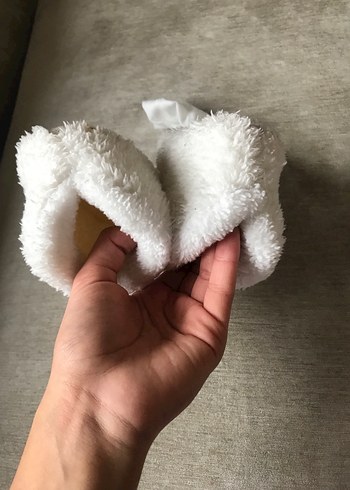 Kızlar için Beyaz Kürklü Sıcak Terlik - Görsel 2