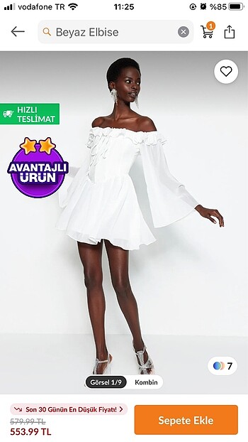 Milla beyaz elbise