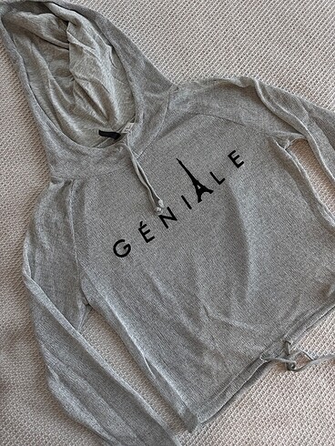 Ince fileli sweatshirt