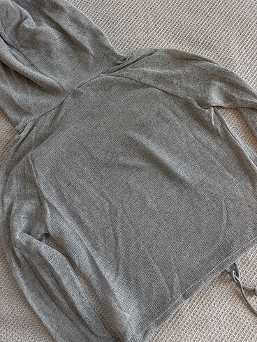 xs Beden Ince fileli sweatshirt