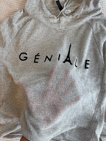 xs Beden gri Renk Ince fileli sweatshirt