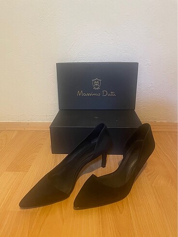39 Beden MASSİMO DUTTİ SİYAH NUBUK STILETTO