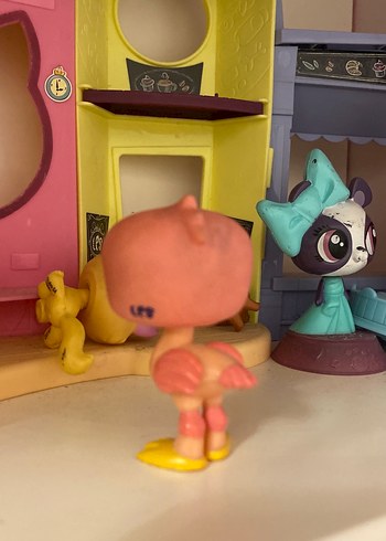 Pembe Pastel Flamingo Figürü