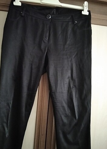 44 Beden siyah Renk Saten kadin kumaş pantolon 