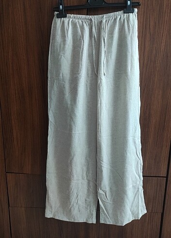 BERSHKA KETEN PANTOLON YEPYENİ 