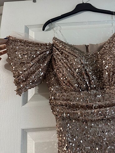 Zara Paletli bronz abiye