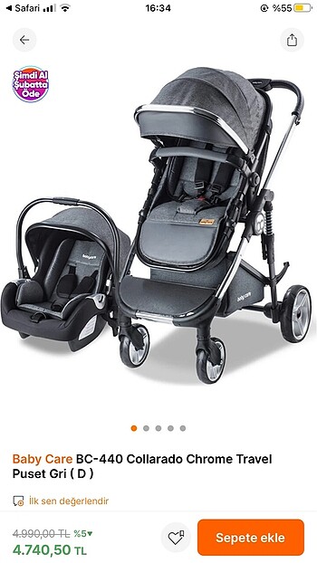 Baby care travel bebek arabası