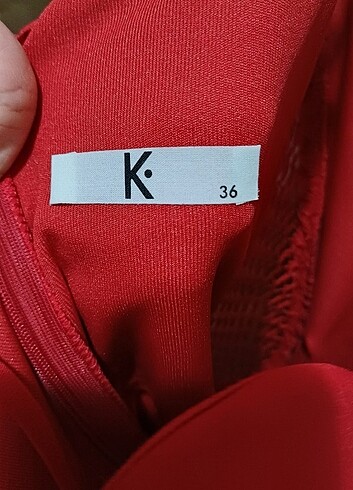 36 Beden kırmızı Renk Keikei krep kolsuz mini elbise
