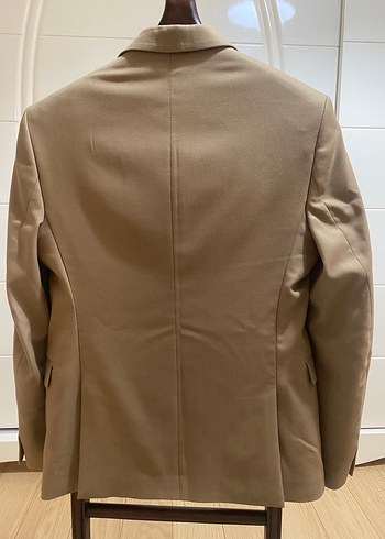 s Beden ten rengi Renk Bej Düğmeli Erkek Blazer Ceket