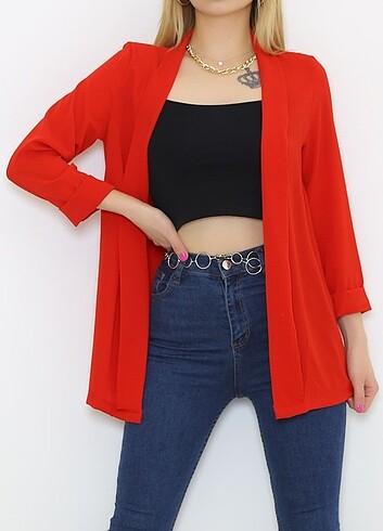 Kırmızı Blazer Ceket (XL)